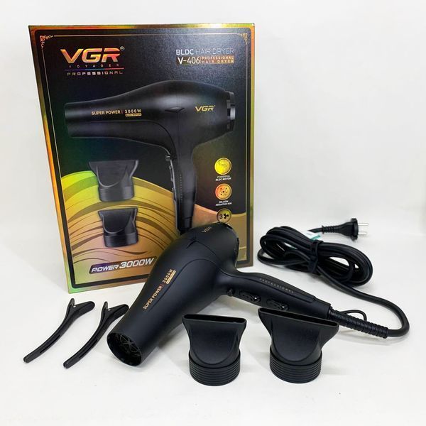 Фен VGR V-406 BLACK 3000Вт s2t739u2m фото