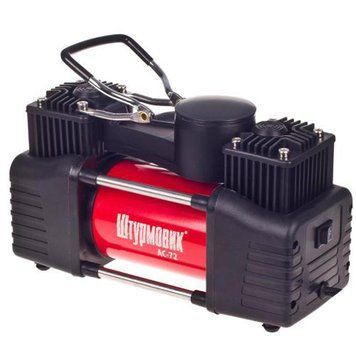 Компресор "Штурмовик" AC-72 150psi/25Amp /90л/2 циліндра /шланг 5,0м/клеми AC-72 фото