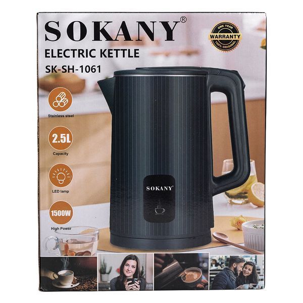 Электрочайник с автоматическим отключением 2.5 л Sokany дисковый бытовой 1500 Вт SK-SH-1061 SK-SH-1061 фото