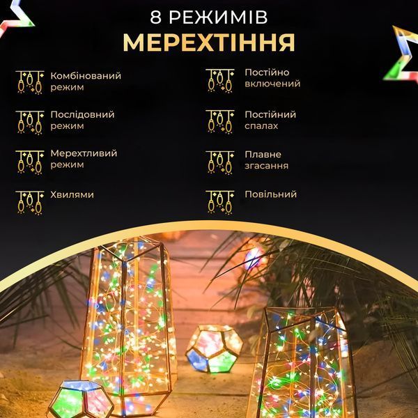 Гирлянда роса на пульте 100 метров на 1000 led светодиодов капля зеленый провод мультиколор 1000L100MGML 1000L100MGML фото