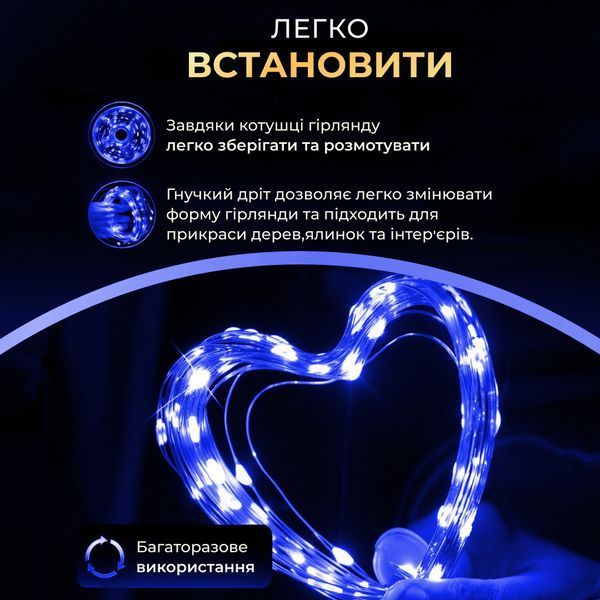 Гирлянда роса на пульте 50 метров на 500 led светодиодов капля зеленый провод синяя 500L50MGBL 500L50MGBL фото