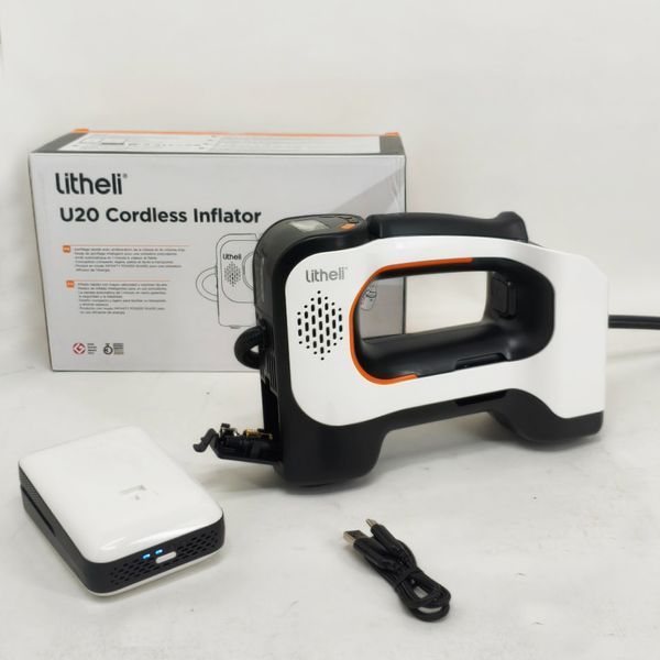 Аккумуляторный компрессор с фонарем Litheli питание от павербанка УМБ Litheli Power Bank 20000 мАч 45Вт 9t4b5s48 фото