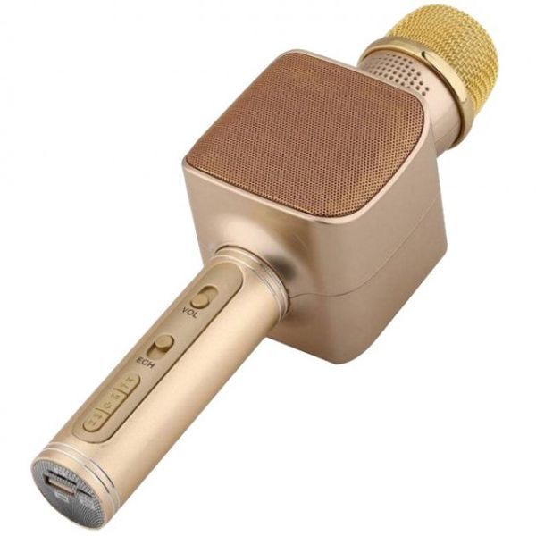 Караоке Мікрофон Magic Karaoke YS-68 Bluetooth Колонка 2в1 з голограмою LED Відлуння Мембраної Бездротової. Колір: золотий 29gk266 фото
